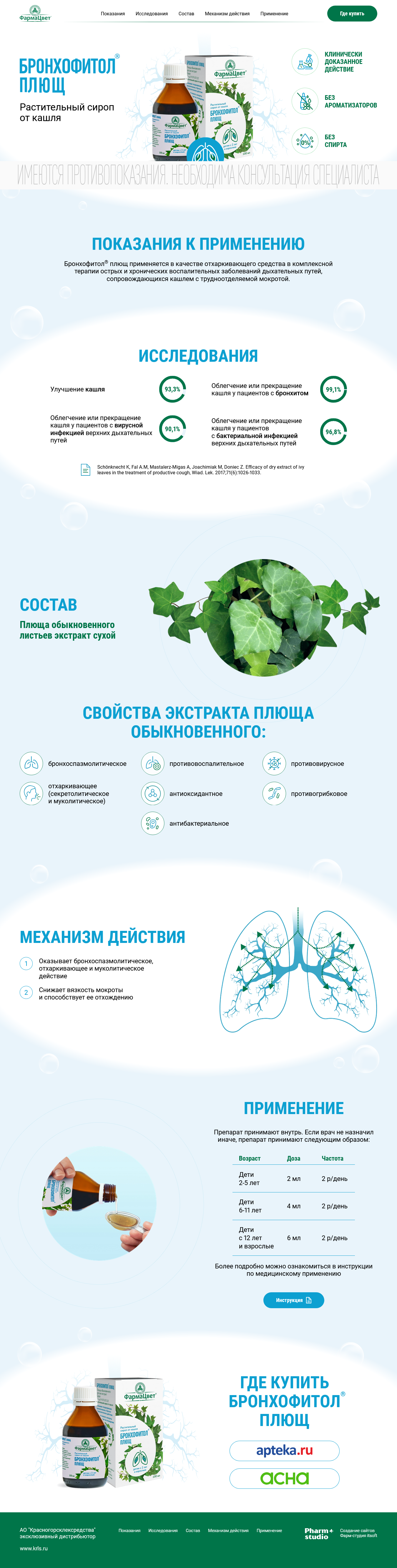 Главная страница "Бронхофитол"